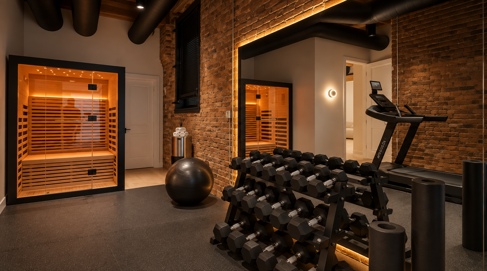 PHLOFT private gym and indoor sauna